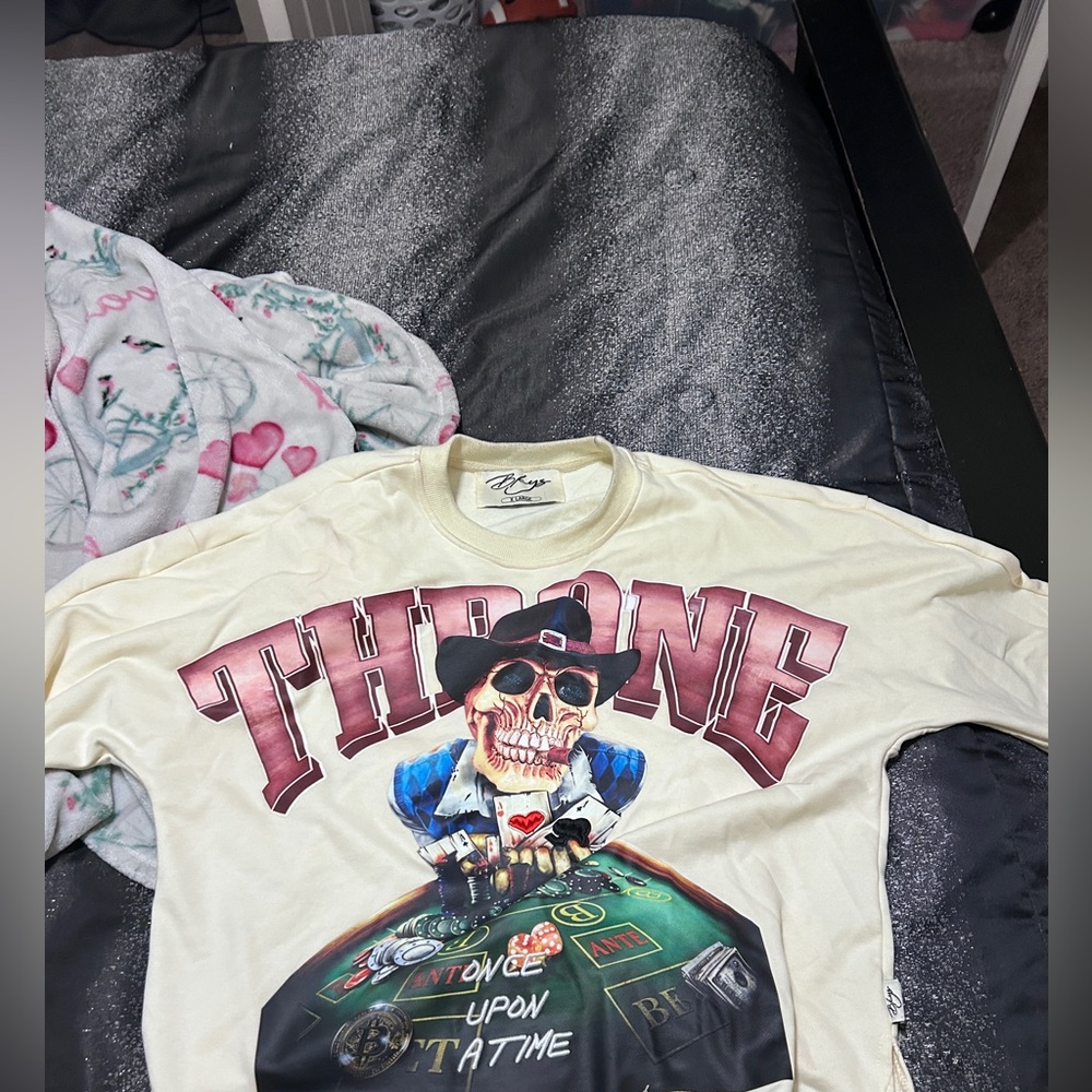 Cream Graphic Kids Shirt